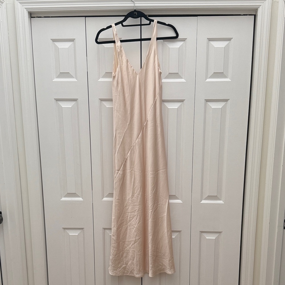 Line & Dot Cream Maxi Dress